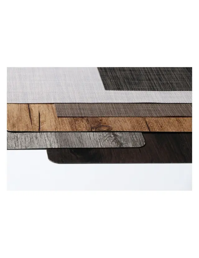 Σουπλά σετ/6 pvc καφέ ξύλο 45x30cm Espiel PUL103K6 3