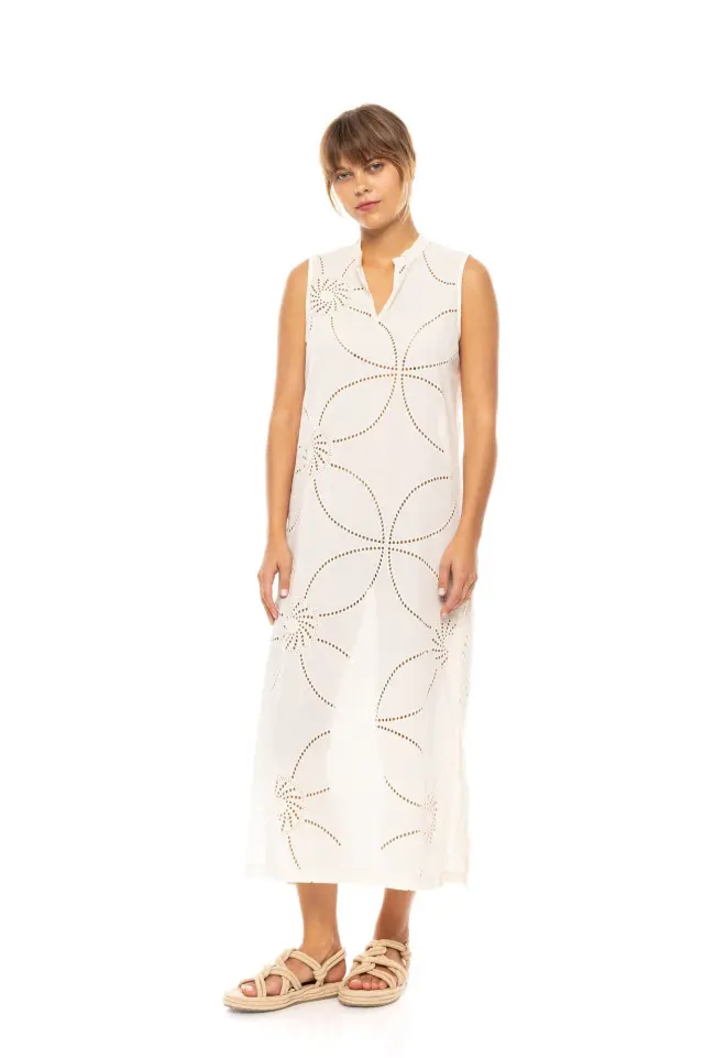 Beachwear Midi Solid B647 Off White Pink Label 2
