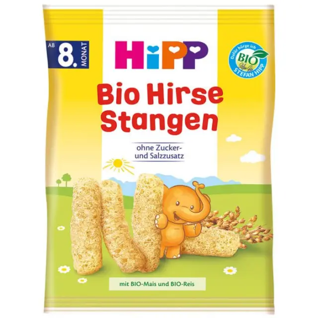 HiPP BIO Hirse Stangen Βιολογικά Στικ Κεχριού Για Μωρά 8+ Μηνών