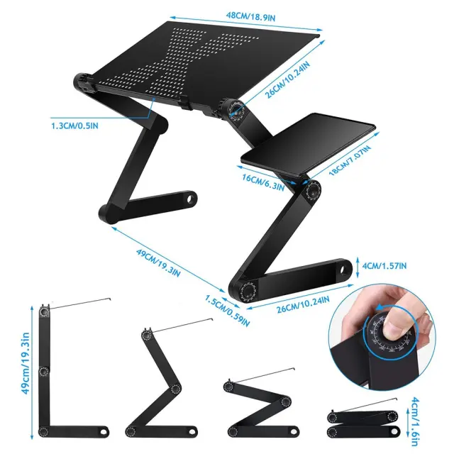 Εργονομικό τραπεζάκι Laptop T9 με μεταλλικό σκελετό και ανεμιστήρα 2
