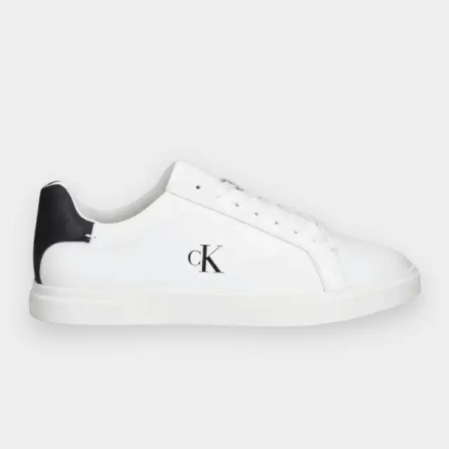 Calvin Klein - Γυναικεία Sneakers Low Pro Cup Laceup Lth Moire HW0HW02845-01W Λευκό - 40