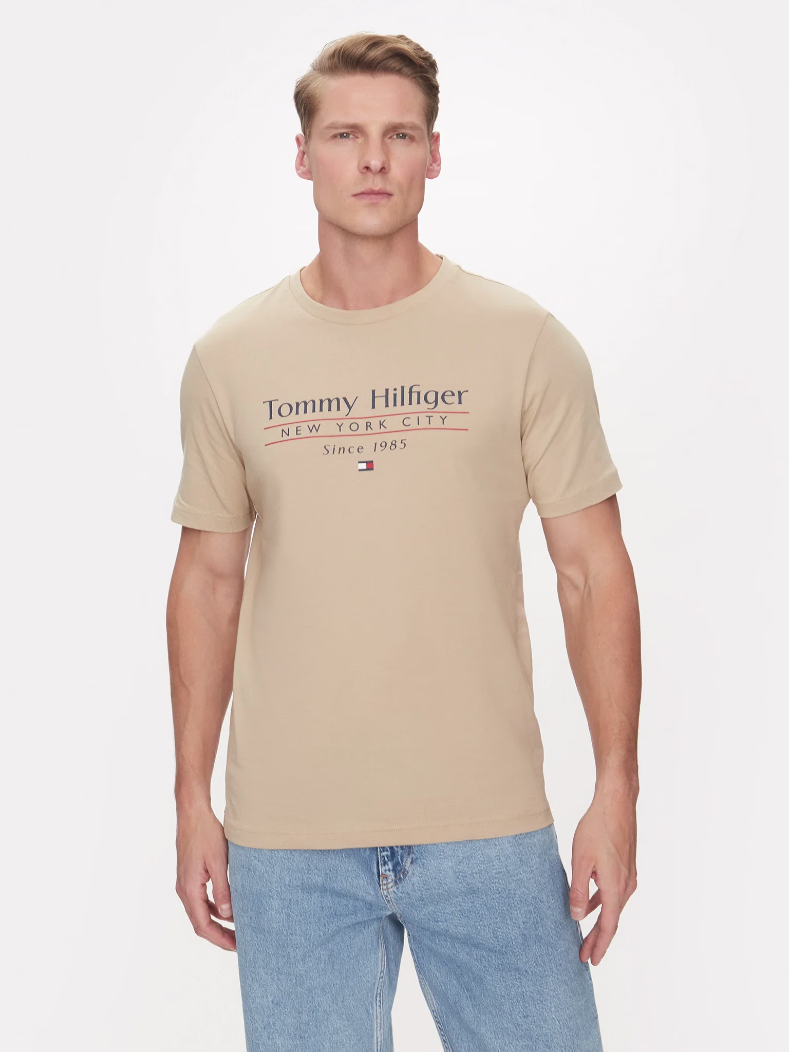 Tommy Hilfiger Μπέζ T-Shirt Μπεζ