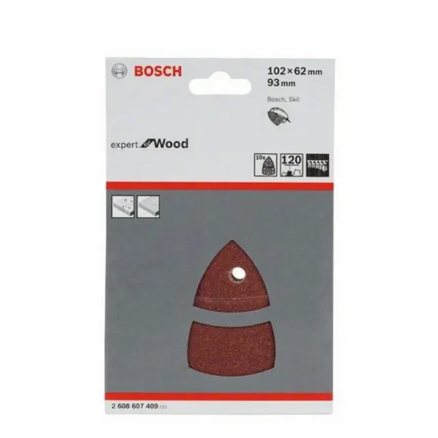 Φύλλο Λείανσης BOSCH C430 102x62.93mm Κ120 10Τμχ