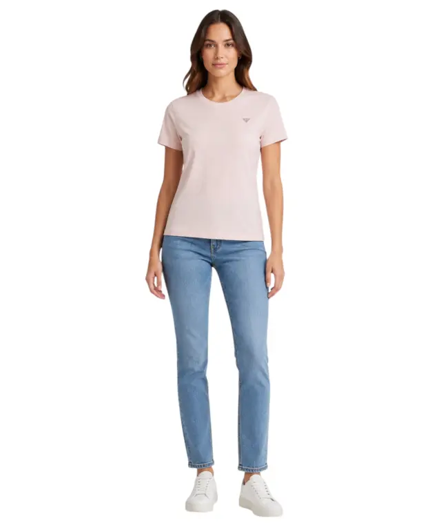 Guess - Γυναικείο T-Shirt Regular Fit W4YI10J1314-A62H Ροζ - XS 2
