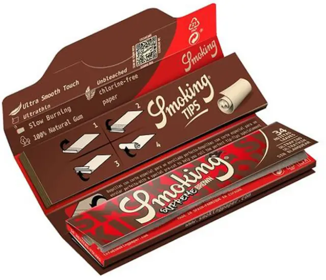 Smoking Χαρτάκια - Supreme Brown King Size 33φ. με Τζιβάνες 2