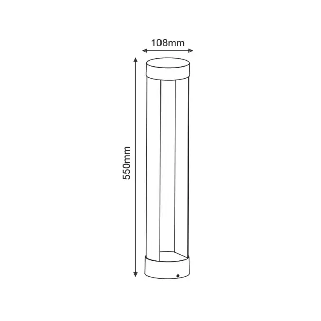 LED COB POST LUMINAIRE 9W 200LM 79° 230V AC 3.000K DARK GREY CRI80 IP54 30.000HRS / LG3271G-550 3