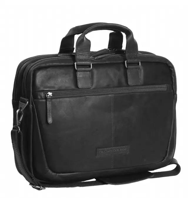 Δερμάτινος Χαρτοφύλακας Chesterfield C40.101000 Μαύρο - One Size