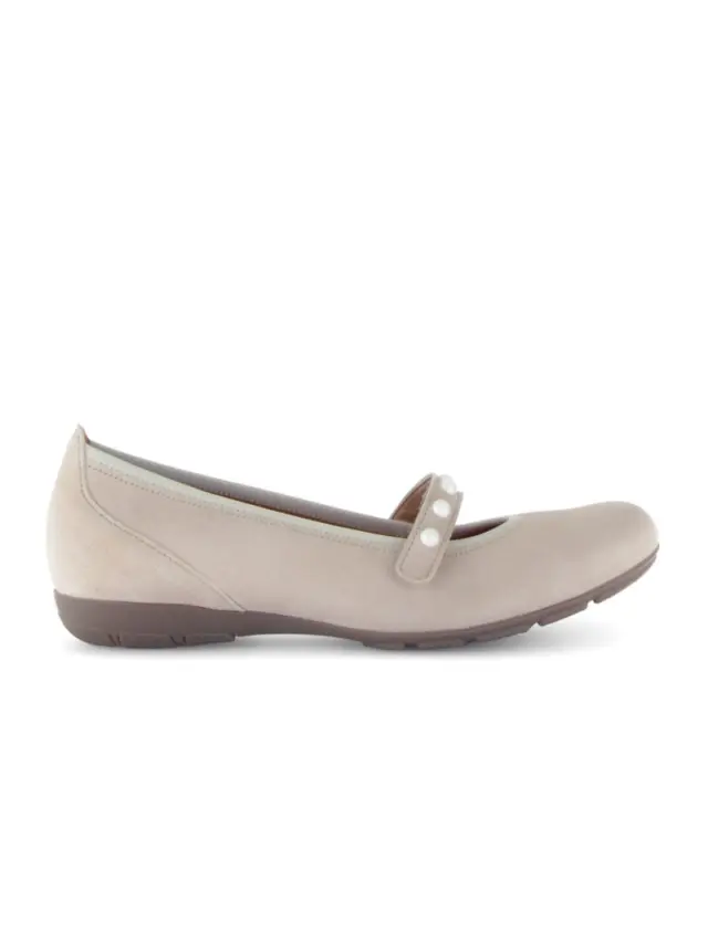 Gabor Μπαλαρίνες Γυναικείο δέρμα Nubuck Μπεζ GAB/64161 12-OAK 3