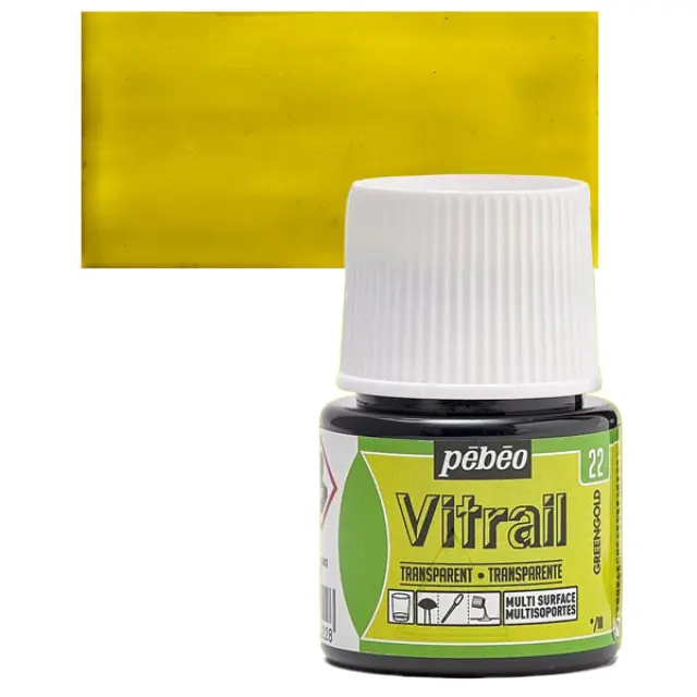 Pebeo Vitrail Διάφανο Σμάλτο - 22 Greengold - 45ml