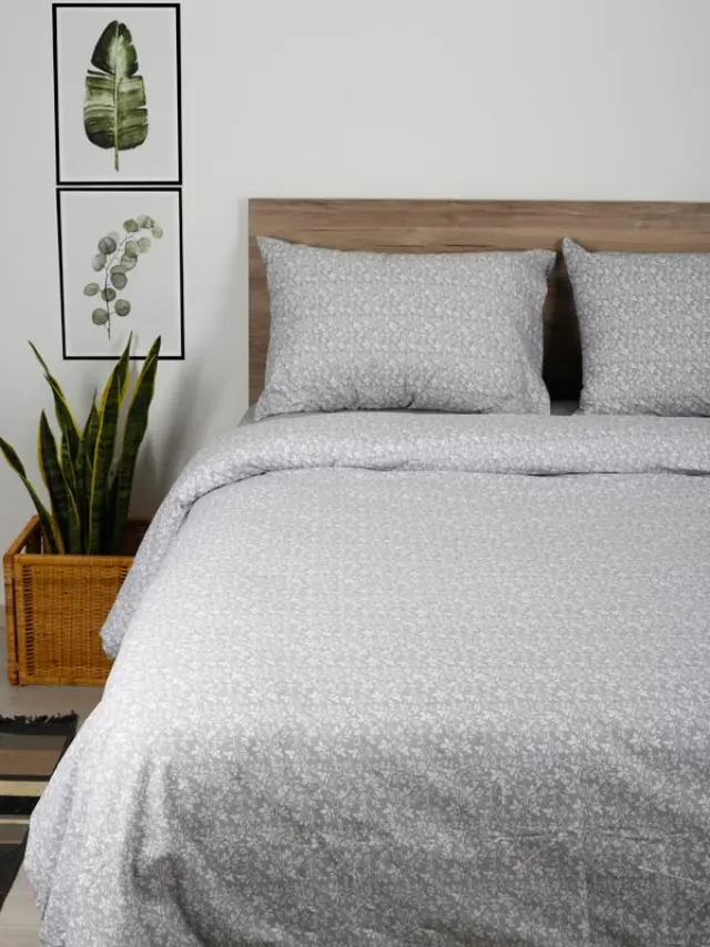 Παπλωματοθήκη Cotton Feelings 920 Grey Μονή (170x250) Sunshine