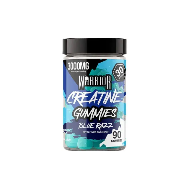 Warrior Creatine Gummies Blue Rasperry, Συμπλήρωμα Διατροφής με Κρεατίνη, Γεύση Μπλέ Ράσμπερι, 90 ζελεδάκια