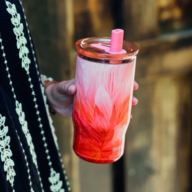 Quokka Κούπα Θερμός Ανοξείδωτο BPA Free 720ml Peach Petals με Καλαμάκι- 40166 2