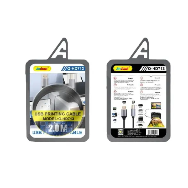 Andowl Καλώδιο Εκτυπωτή 2Μ Q-HD713 - USB Printing Cable 075899
