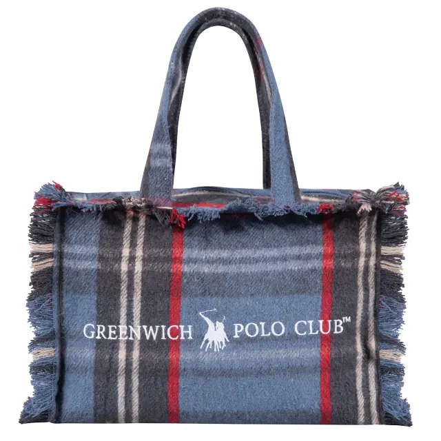 GREENWICH POLO CLUB ΡΙΧΤΑΡΙ 130X170 ΜΕ ΤΣΑΝΤΑ ΜΙΚΡΗ ESSENTIAL 2530 BLUE, RED 2