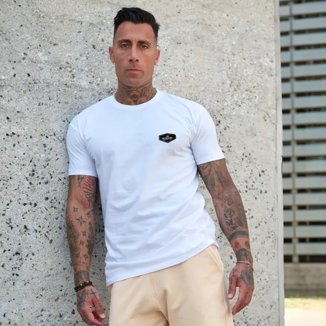 T-shirt Noshame® Λευκό με τύπωμα polymorphic - 142567 - XXL