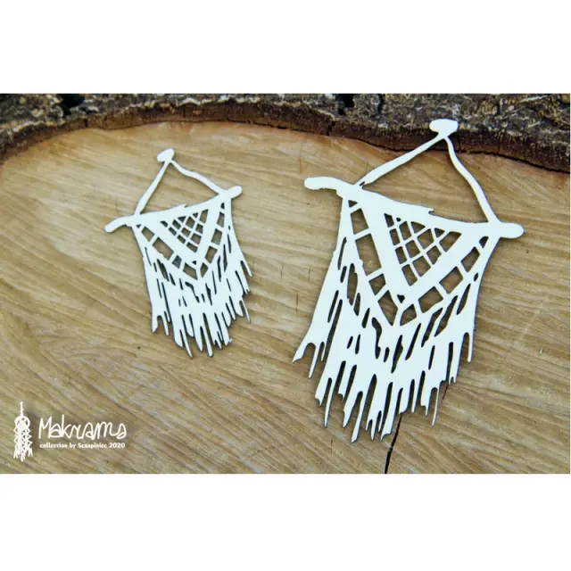 Διακοσμητικά Chipboard, Makrame, 2 τεμ.