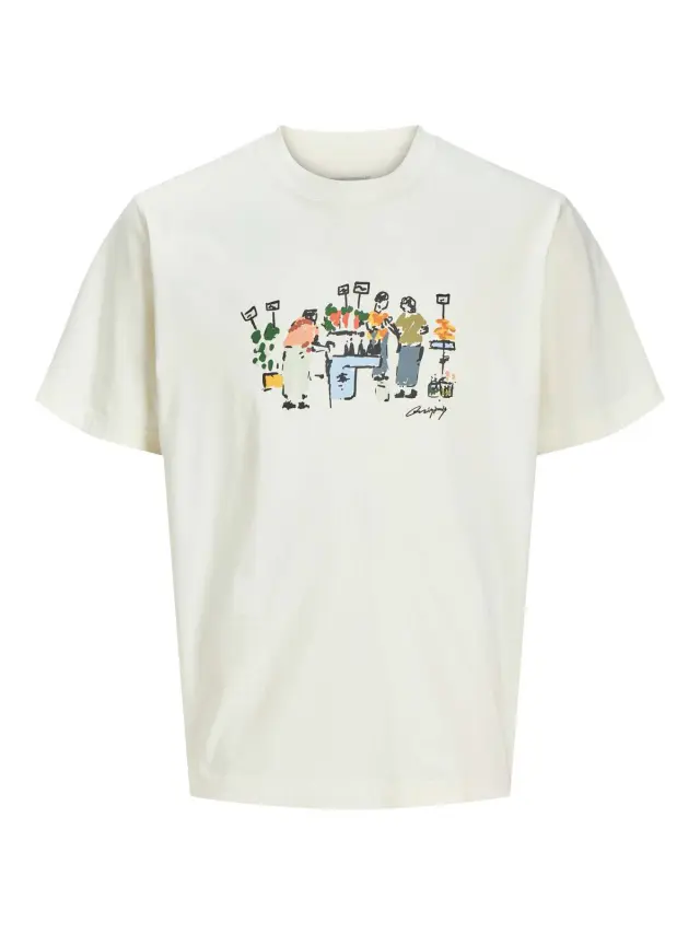 JORMANCHESTER SKETCH TEE SS CREW NECK Antique White