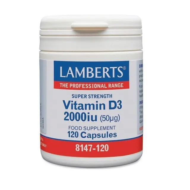 Lamberts Vitamin D3 Συμπλήρωμα Διατροφής Βιταμίνης D3 2000iu (50μg) 120 caps 2