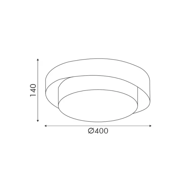 Φ/Σ ΟΡΟΦΗΣ LED 32W 2500LM CCT IP20 ΛΕΥΚΟ ΜΕΤΑΛΛΙΚΟ + ΑΚΡΥΛΙΚΟ FEEDO / HM805LEDPCCT 2
