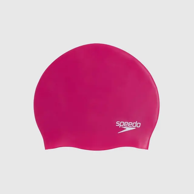 Speedo Adult Unisex Plain Moulded Silicone Swim Cap Ροζέ 870984B495 (Speedo) - One Size
