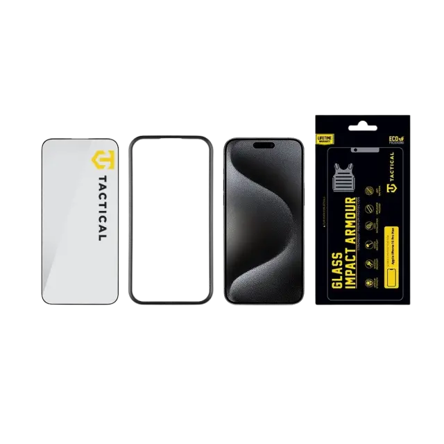 Tactical Glass Impact Armour for Apple iPhone 15 Pro Max 3
