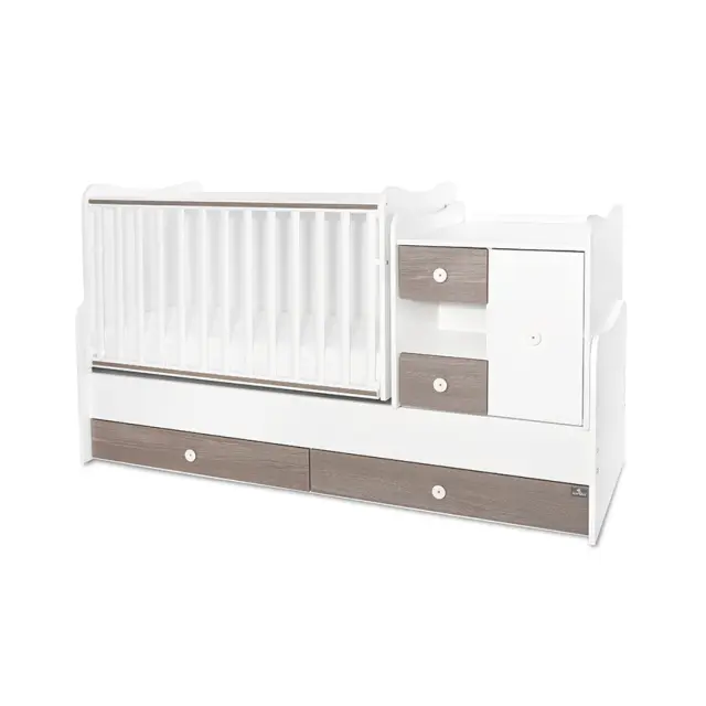 Lorelli Πολυμορφική κούνια - κρεβάτι "MiniMax New" 190/72 White - Coffee Λευκό