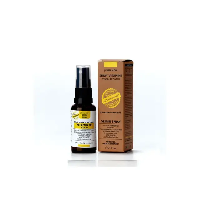 John Noa Origin Spray Vitamins D3 Plus K2 Συμπλήρωμα Διατροφής Βιταμίνης D3 & K2 σε Μορφή Spray 30ml