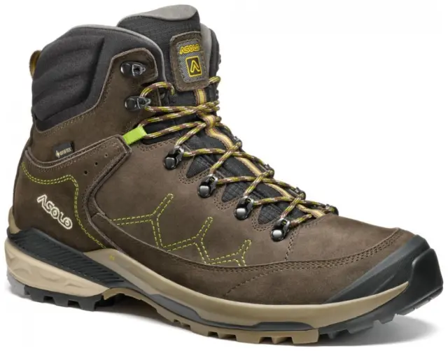 Ορειβατικό Μποτάκι Gore-Tex Asolo Ανδρικό Falcon Evo GV Dark Brown/Lime - B40064-B116 - 41 1/3