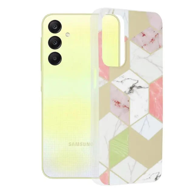 Techsuit® Marble Series Θήκη για Samsung Galaxy A25- Purple Hex