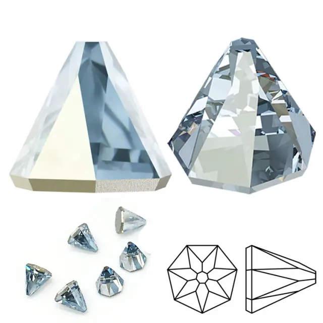 Swarovski 2019 Round Spike Flatback GlueFix 6x6mm Crystal Blue Shade - 6τεμ