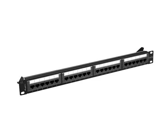 Lanberg Patch Panel 24port 1U 19" CAT.6A UTP Black (PPUA-1024-B)