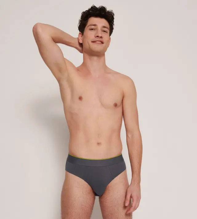 Sloggi Men Σλιπ Ever Airy Brief Συνδυασμός Γκρι-Μαύρο 2-Pack 2