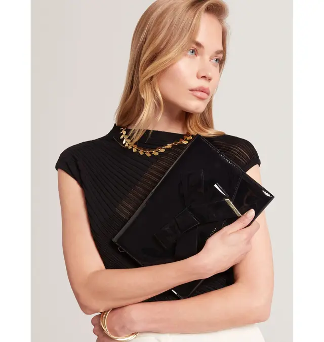 Φάκελος TED BAKER Nikkey Knot Bow Pouch 283898 Μαύρο 2