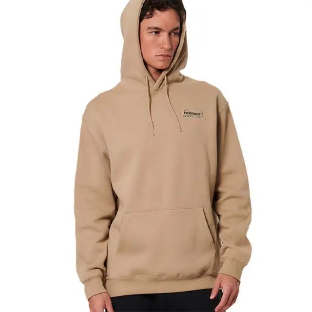 Body Action Men's Soft Fleece Hoodie Μπεζ 063517-05C (Body Action)