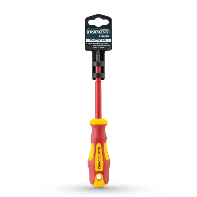Bormann Pro BHT7096 - Κατσαβίδι σταυρού PZ VDE 1.000V 2x100mm CrV (046189) 2