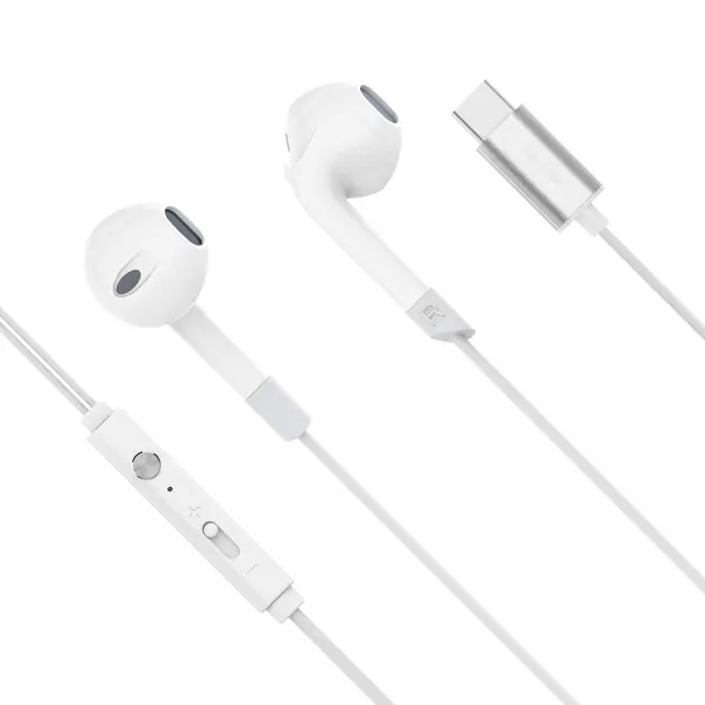 Ακουστικά in-ear USB-C με μικρόφωνο Kruger&Matz C2 λευκά