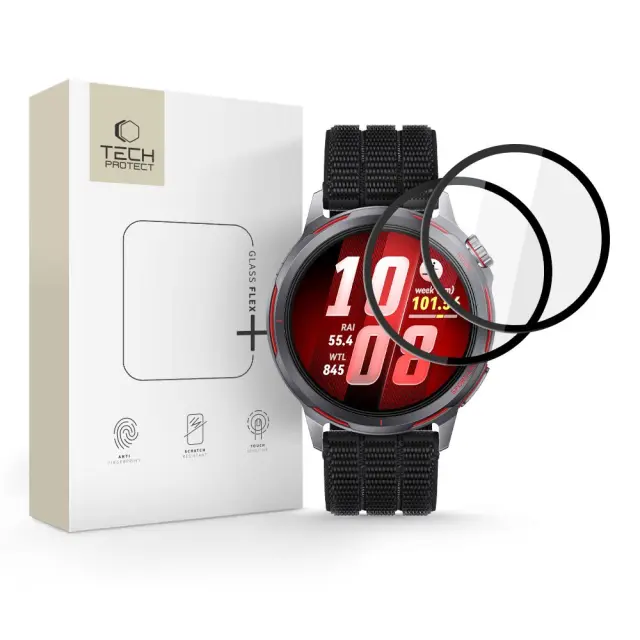 Tech-protect Glass Flex+ 2-pack Huawei Watch Gt Runner 2 Black