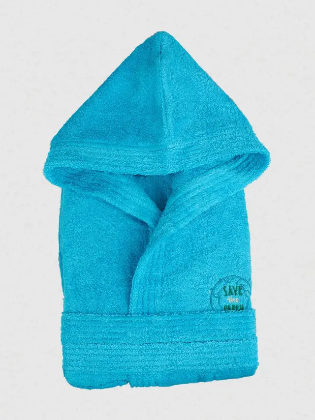 Μπουρνούζι Παιδικό Eco Turquoise Ηλικία 2-4 Sunshine