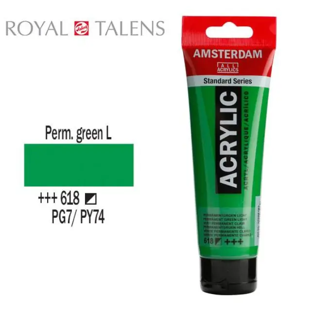 Ακρυλικό Talens Amsterdam 120ml 618 Permanent Green Light