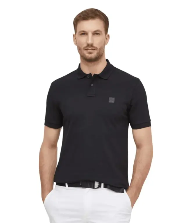 Hugo Boss - Ανδρικό Polo T-shirt Passenger Slim Fit 50507803-001 Μαύρο - 2XL