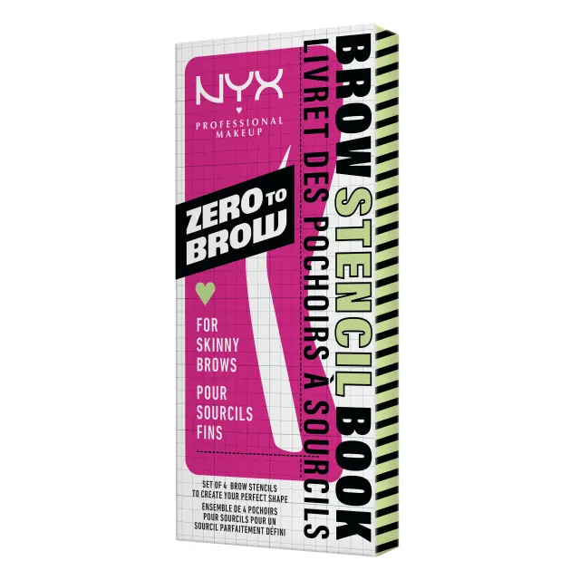 Zero To Brow Stencil For Skinny Brows Για Σχηματισμό Φρυδιών Thin Brown 4τμχ