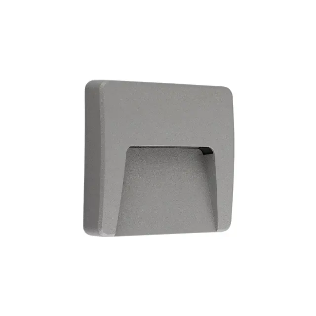 Pam Φωτιστικό Led τοίχου τετράγωνο 3W IP65 12x12x3cm γκρι Γκρί
