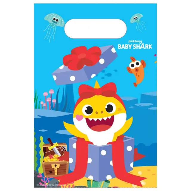 Τσάντες Δώρου Χαρτ. Baby Shark / 8 τεμ