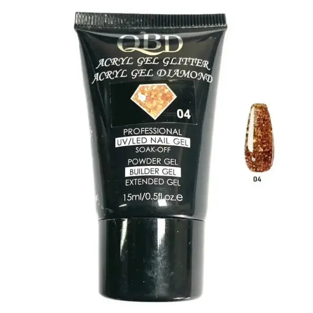 QBD Acrygel Uv/Led Diamond Glitter 15ml Diamond 04