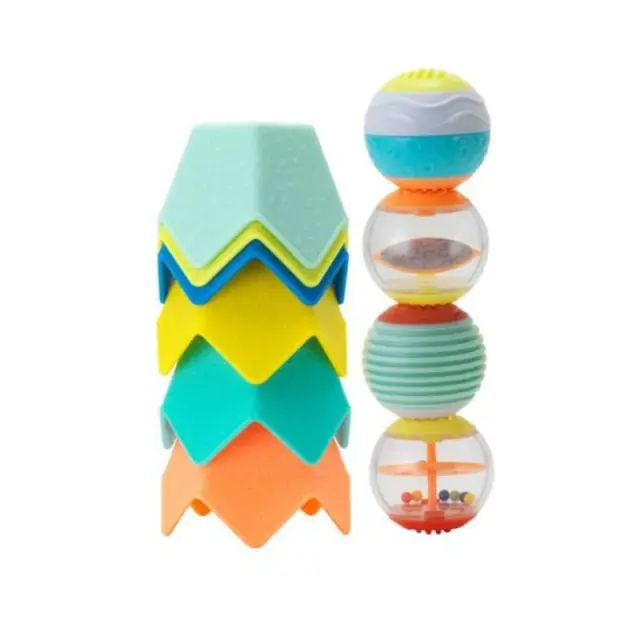 INFANTINO SENSORY STACKING CUPS & ACTIVITY BALL SET