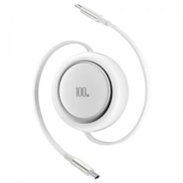 Καλώδιο Σύνδεσης USB 2.0 Devia EC317 USB C σε USB C PD 100W 1m Stretchable Pro2 Λευκό N69155 2