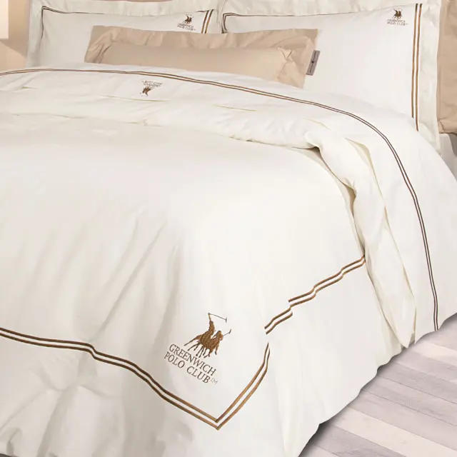 Σετ Σεντόνια 240Χ270 Υπέρδιπλα Χωρίς Λάστιχο Premium Greenwich Polo Club 2128 Ιβουάρ 2