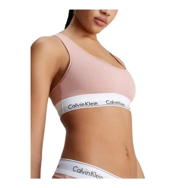 Calvin Klein Γυναικείο Μπουστάκι Unlined Bralette Modern Cotton, Χρώμα Subdued 3