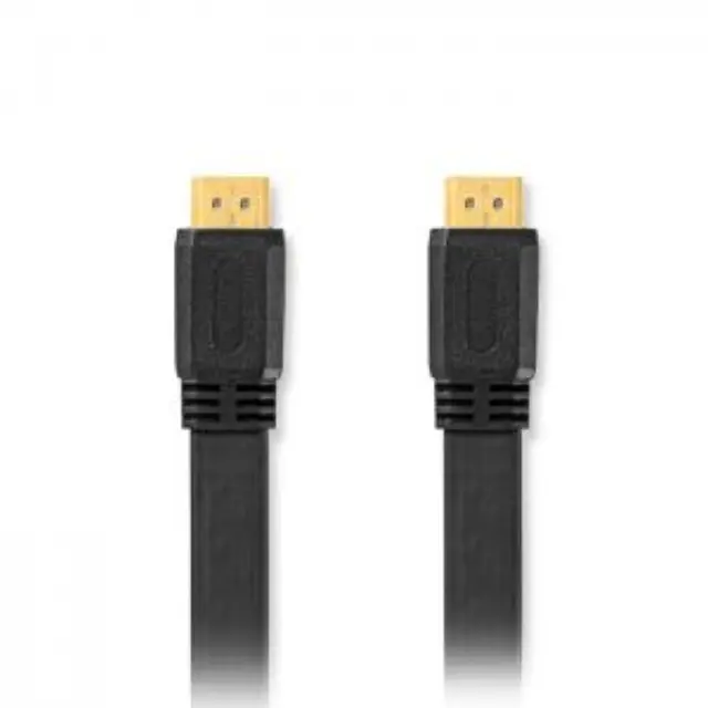 Flat καλώδιο High speed HDMI with Ethernet, HDMI αρσ. - HDMI αρσ., με επίχρυσες επαφές, 2.00m. 2
