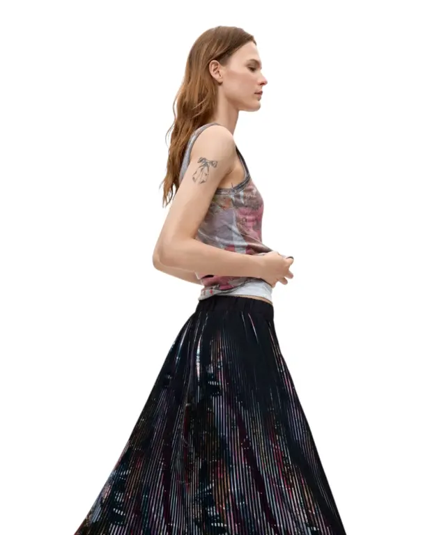 Desigual - Γυναικεία Μακριά Φούστα 26WWFW05-2000 Μαύρο 3